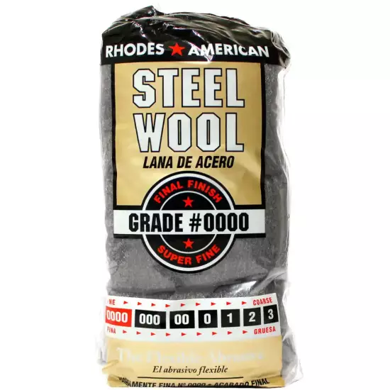 Steel Wool 12 pad Super Fine Grade #0000 Rhodes American Final Finish DEAL!!