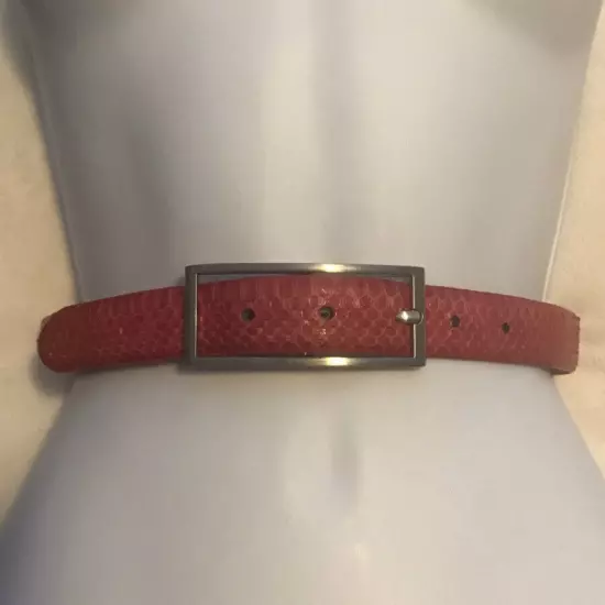 Genuine Snakeskin Women’s Belt Size M Pink