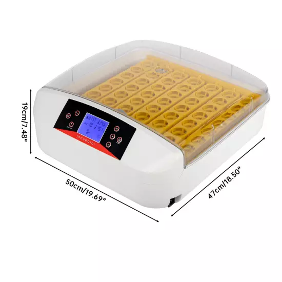 Digital Automatic Temperature Control 56 Eggs Incubator with Egg Candler 110V