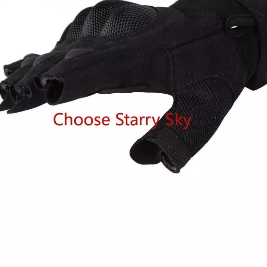 Tactical Half Finger Gloves Combat Hand Protective Gear Handwear BK