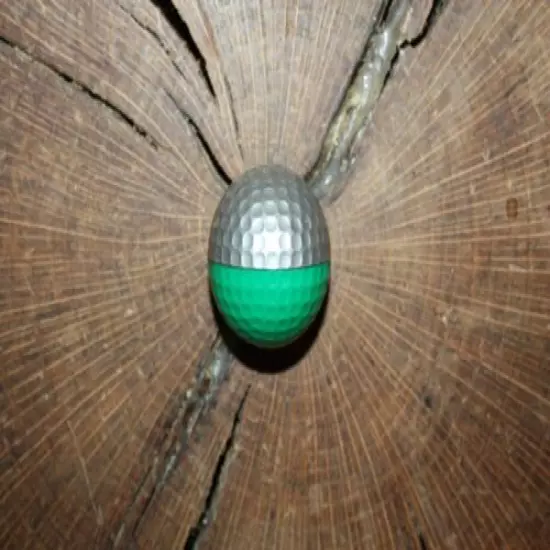 VINTAGE GREEN AND SILVER PING EYE GOLF BALL MUST SEE!!!!!! SUPER RARE!!!!!!!!!!!