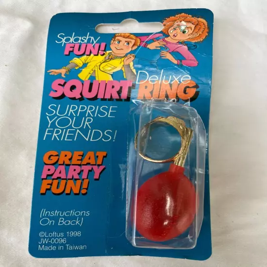 Vintage 1998 Squirt Ring Trick Squirting Toy Novelty Gag Gift Joke Prank NEW