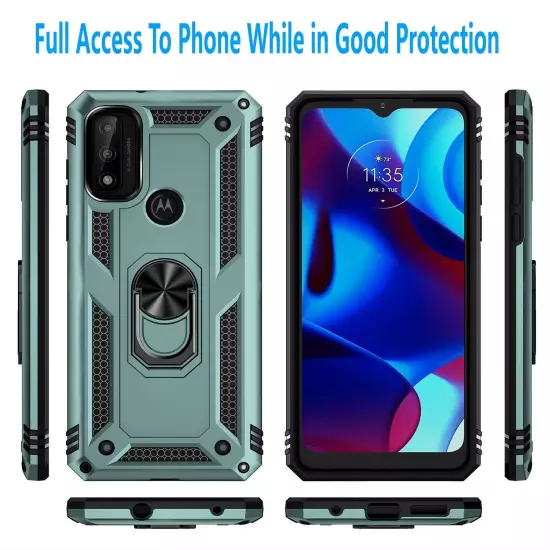 For Motorola Moto G Play 2023 2024 Case Phone Shockproof Cover + Tempered Glass