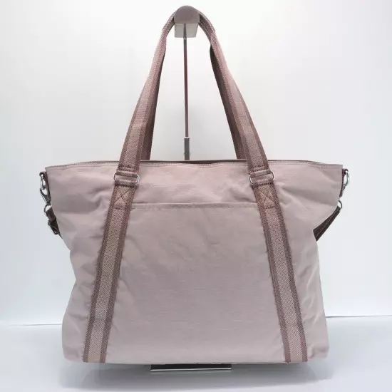 Kipling Skyler Large Shoulder Bag Zip Tote TM5601 Polyamide Dusty Taupe $139 NWT