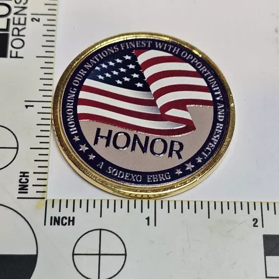 Sodexo Honor Challenge Coin Military Honoring Nations Finest Large Heavy EBRG