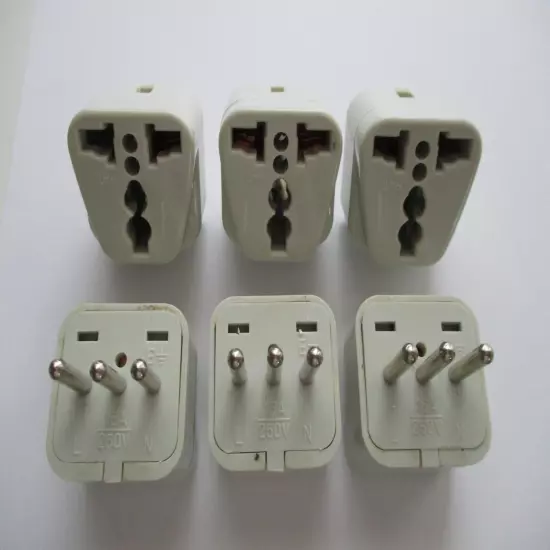 Travel Adapter Converter ITALY CHILE URUGUAY (6count)