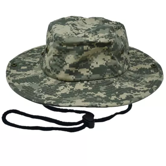 Unisex 100% Cotton Bucket Hat Fishing Camping Safari Boonie Sun Brim Summer Cap