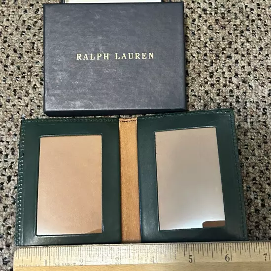 Ralph Lauren Bi-Fold Travel Picture Frame Green small