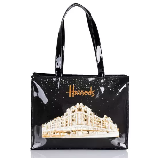 Women PVC Waterproof Shopping Storage Harrods London Shoulder Bag Large Handbags