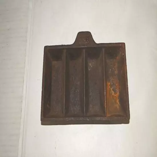 Vintage Cast Iron RCBS Ingot Mold 4 cavity 6 3/4" x 3 1/2" Free Shipping!