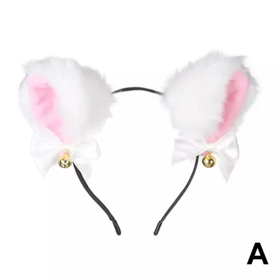 Cat Ear Bow Headband Claw Gloves Cosplay Plush Hairband Women Girl Headwear'