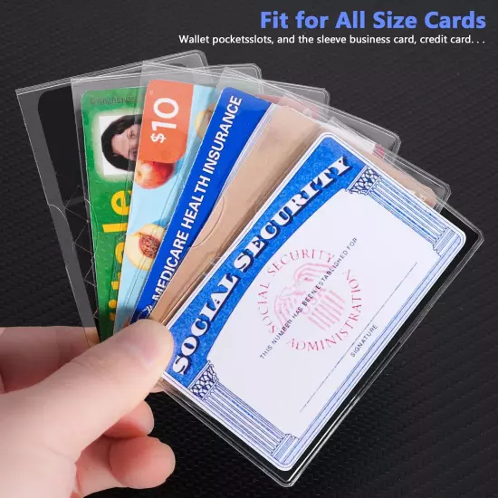 6 Pack Social Security Card Protector/Medicare Card Protector Sleeve/Social Secu