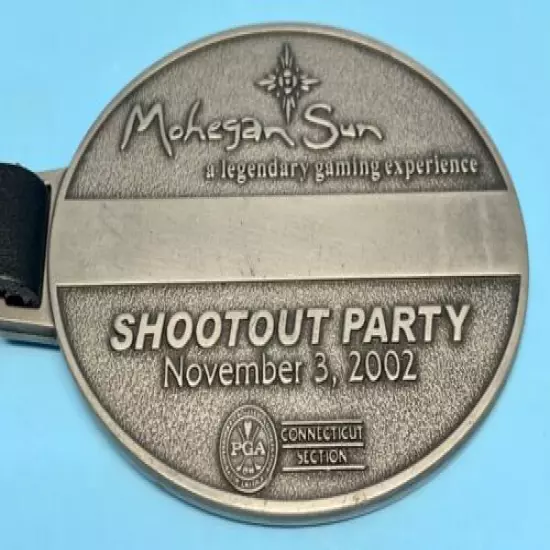 2002 PGA Mohegan Sun PRO-AM Shootout Party Pewter Bag Tag