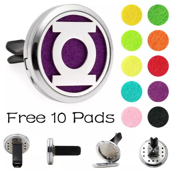 Car Diffuser Vent Clip Air Freshener Essential Oil Aroma diffuser Locket 10Pads 