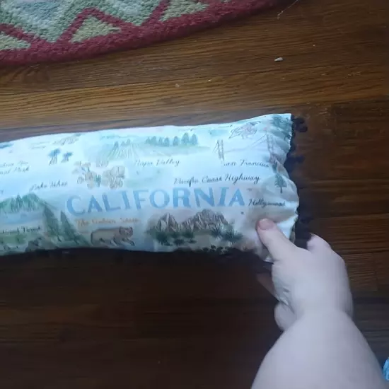 California Travel Pillow 12x20 Handmade New