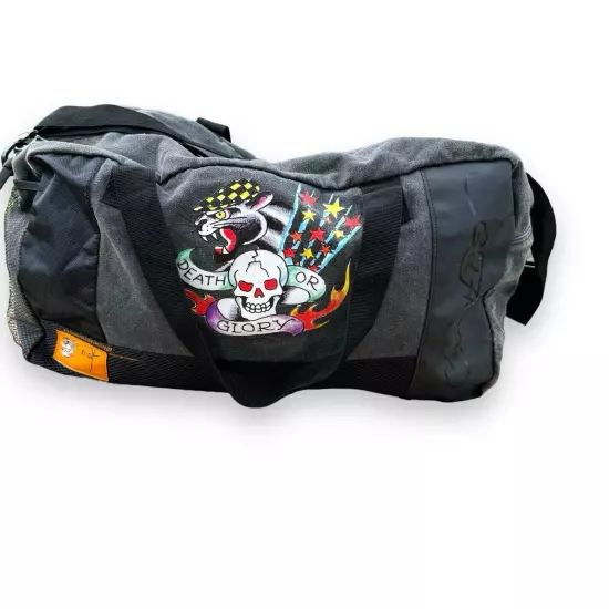 ED HARDY "Death or Glory" Hold-all Duffle Bag Travel Gym Tote 35