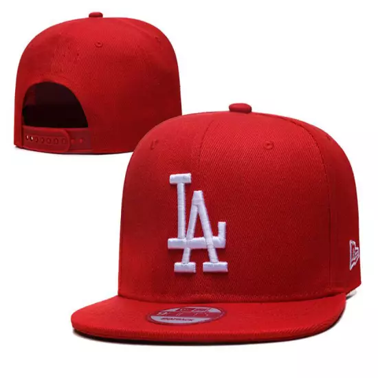 LA Baseball Cap Los Angeles Flat Brim Sanpbacks Made From Premium Quality Cotton