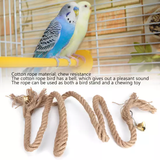 1 Pcs Pet Bird Parrot Cotton Belt Perch Climbing String Rope Pets Chewing