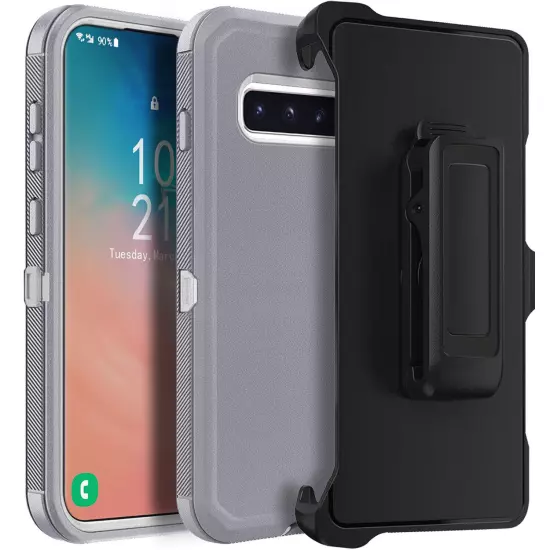 For Samsung Galaxy S10/S10+/S10e Heavy Duty Shockproof Case Cover + Belt Clip