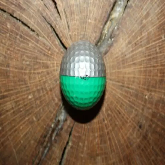 VINTAGE GREEN AND SILVER PING EYE GOLF BALL MUST SEE!!!!!! SUPER RARE!!!!!!!!!!!