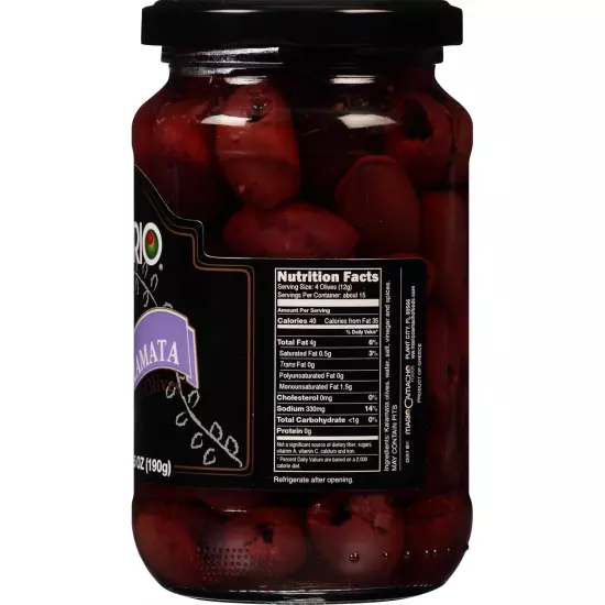 Camacho Foods Pitted Kalamata Mediterranean Olives, 6.50 Ounce