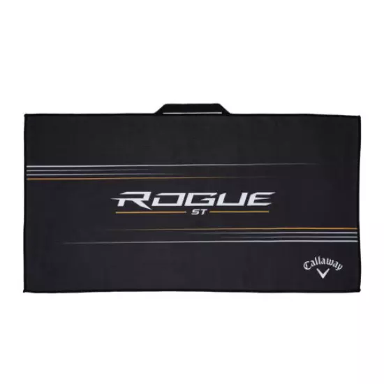 Callaway Rogue Golf Towel 30" x 20" - Black/White/Gold - New 2022