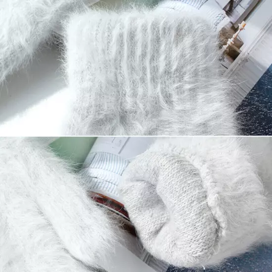 New Gloves Rabbit Wool Winter Fur All Finger Warm Fashion Mittens Warmer Gloves