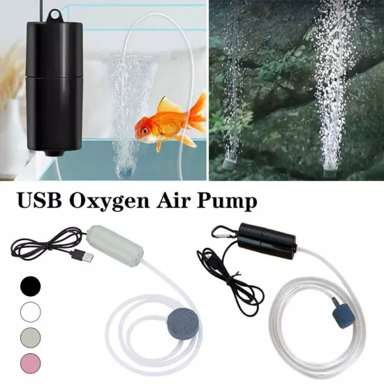 USB Mini Aquarium Oxygen Pump Air Stone Mute Air Pump Aerator for Fish Tank