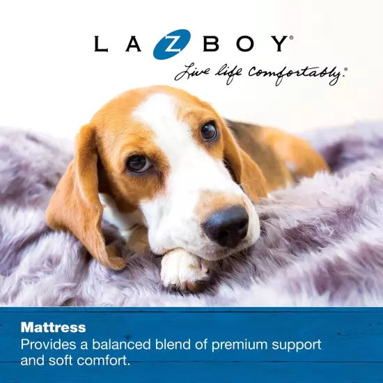 La-Z-Boy Smoke Twill Cooper Mattress Dog Bed