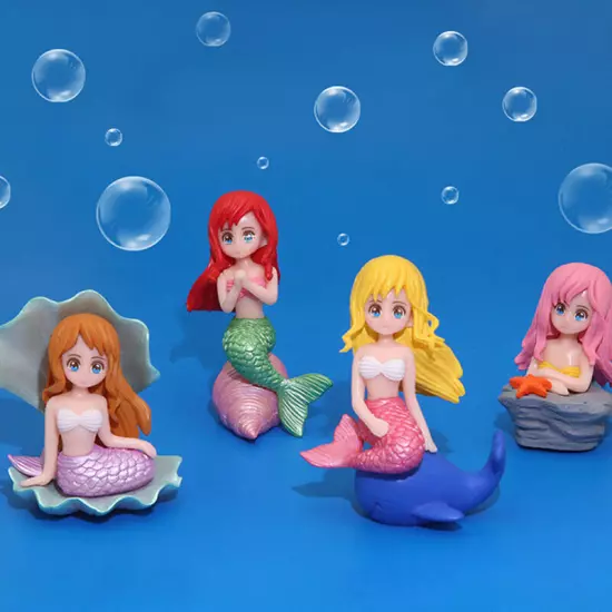 Aquarium Ornament Mermaid Resin Ornament Creative Cartoon Aquarium Decoration Sn