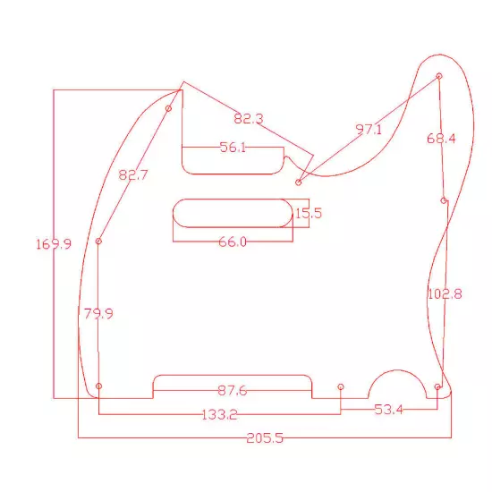 8 Hole Tele Style Guitar Pickguard Scratch Plate Fits Fender Telecaster