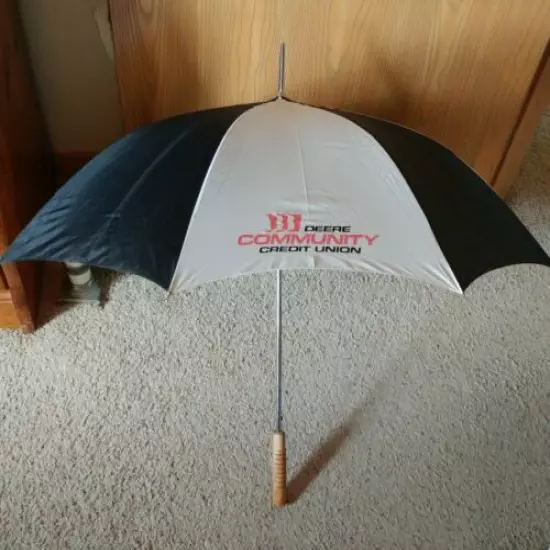 Vintage/Collectible Advertising John Deere Credit Union Golf Umbrella-46" 