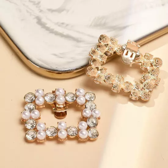 Crystal Shiny Decorative Clips Shoes Decorations Charm Buckle Shoe Clips