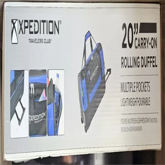 NIB Carry On Rolling Duffel Bag 20" Xpedition Travelers Club