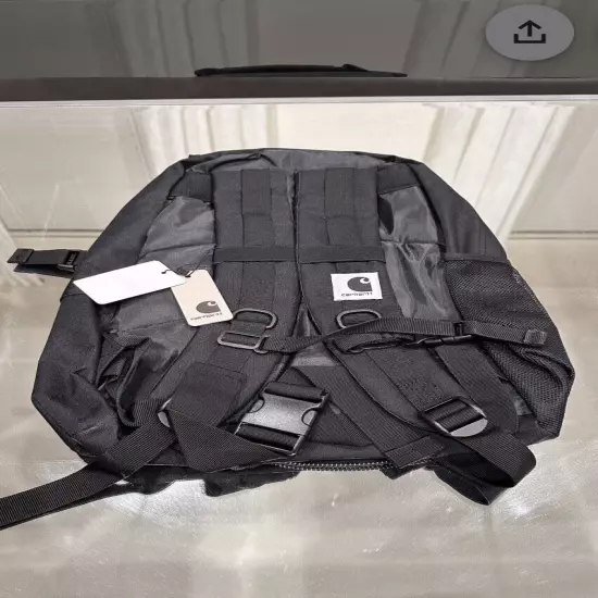 Carhartt WIP Kickflip Backpack Rucksack Bag- Black And Silver Reflective