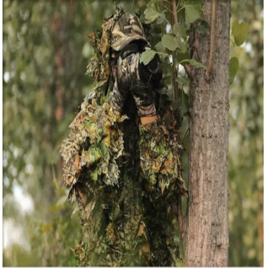 3D Bionic Camo Leaf Hunting Clothes Birding Tactical Airsoft Ghillie Suit