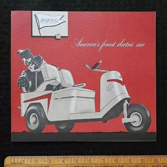 c1955 CLUB CAR E-Z-GO GOLF CART BROCHURE PRE TEXTRON AUGUSTA GA GEORGIA BROCHURE