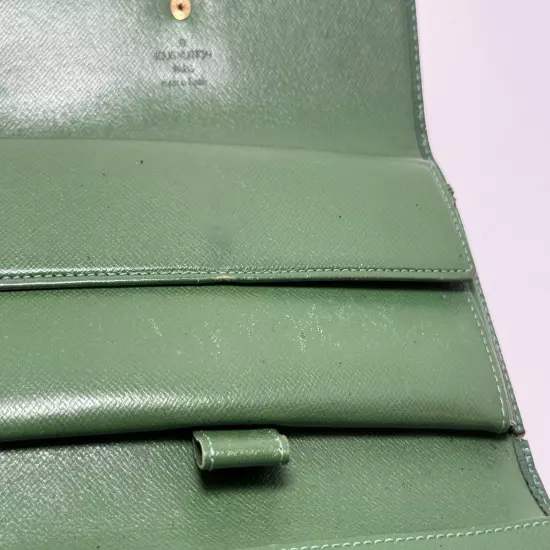 Louis Vuitton LV Epi Leather Long Wallet Green