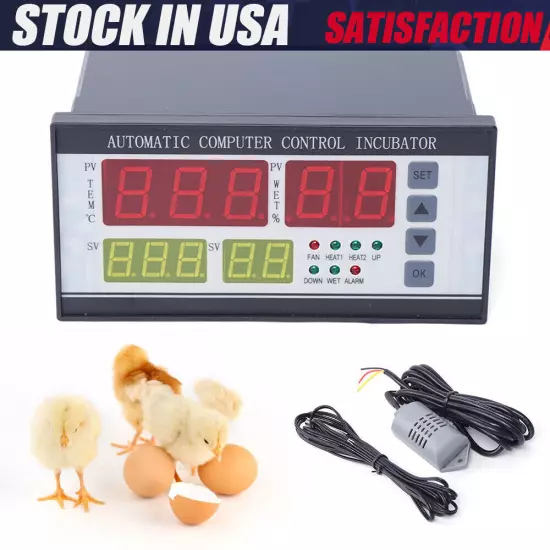 Automatic Digital Incubator Temperature Humidity Controller XM-18 Thermostat