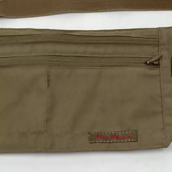 Rick Steves Adjustable Waist Belt Tan Zippered Travel Pouch Fanny pack 