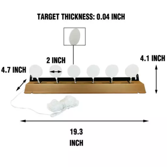 Atflbox Resetting Metal Shooting Target with 6 Steel Plates For Airsoft BB Gun