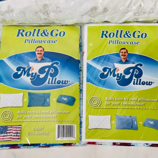 (2) My Pillow Go Anywhere Pillows -New Sealed 12" X 18" New Pillowcases Included