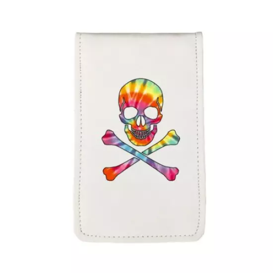 Tie Dye Skull and Crossbones Sunfish Golf Scorecard Yardage Book Holder Cover