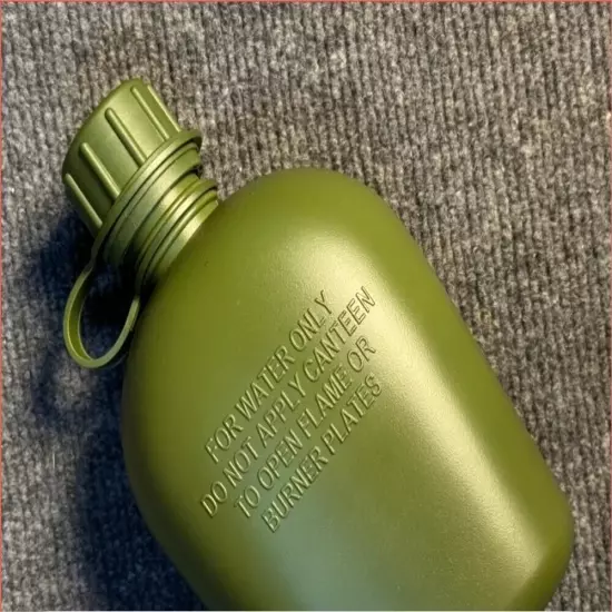 1L Army Green Water Bottle - Portable Hiking & Camping Bottle