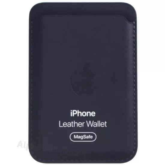 Genuine OEM Apple iPhone Leather Wallet Case with MagSafe Find My Midnight Blue