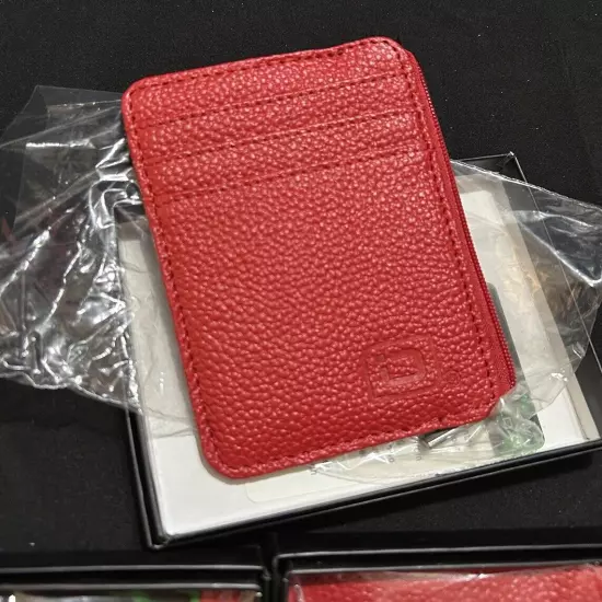 Lot Of 4 Unisex RFID Identity Stronghold Secure Wallet Red Leather