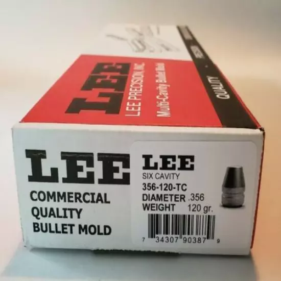 LEE 90387 6 Cavity 9MM Bullet Mold 356-120-TC DIA .356 120 Grain *Insured Ship*