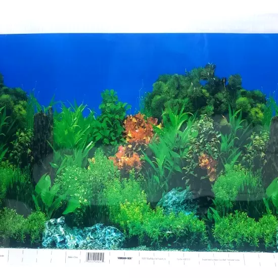 VibranSea Double-Back Aquarium Background Caribbean Coral Reef Freshwater Garden