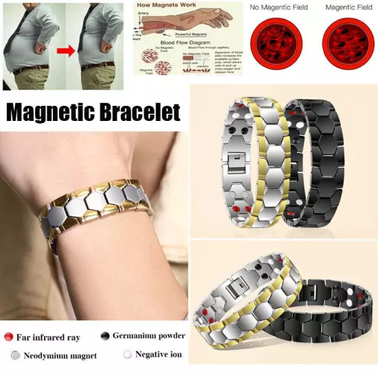 Magnetic Healing Therapy Women Men Bracelet Weight Loss Pain Relief Arthritis