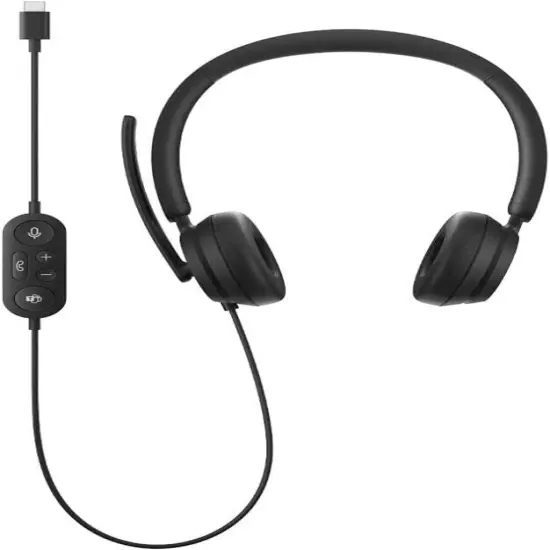 Microsoft Modern USB-C Headset On the Ear Black Wired Active Noise Cancelling